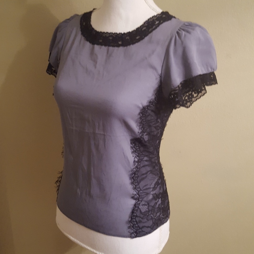 Bebe silk and lace blouse